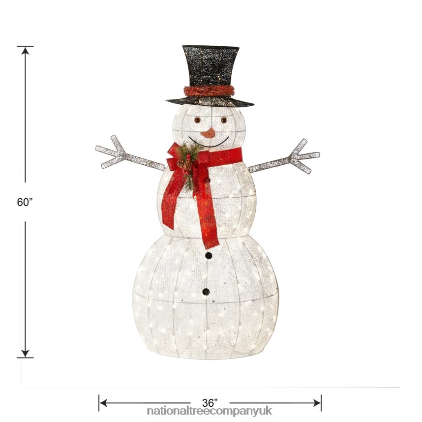 decoration | National Tree Company 60\ Snowman Decoration with Warm White LED Lights F2L4F602